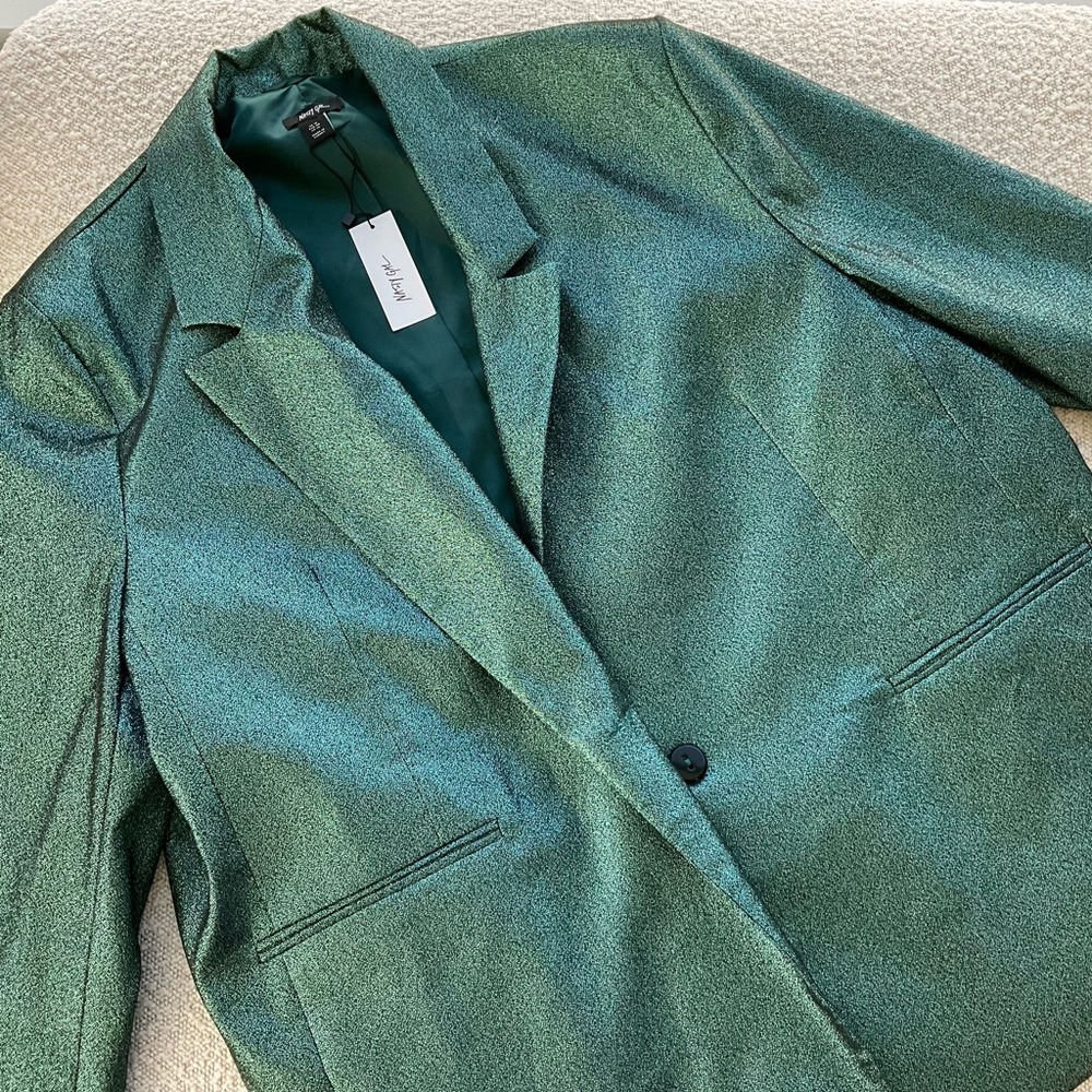 Green blazer coat